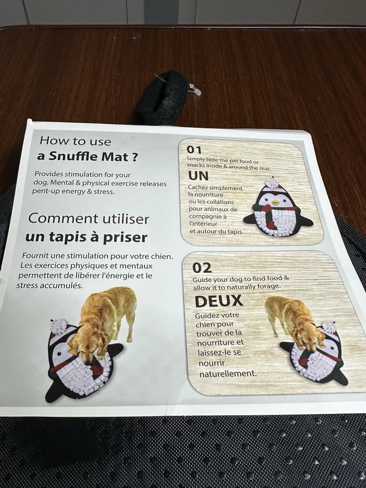 Christmas Penguins Shaped Snuffle Play Mat For Pets Dogs NWT Holiday - Image 4 of 4