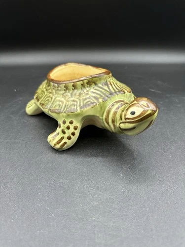 BRUSH McCOY POTTERY GREEN TURTLE PLANTER