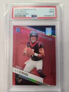 2023 Donruss Elite Rookies Cj Stroud Aspirations /93 PSA 9