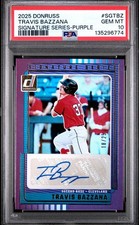 2025 Donruss Travis Bazzana Auto Signature Series Purple /25 PSA 10 POP 1