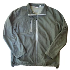 Clique Jacket Size L Full Zip Windbreaker ZIp Pockets Gray Softshell Fall Mens