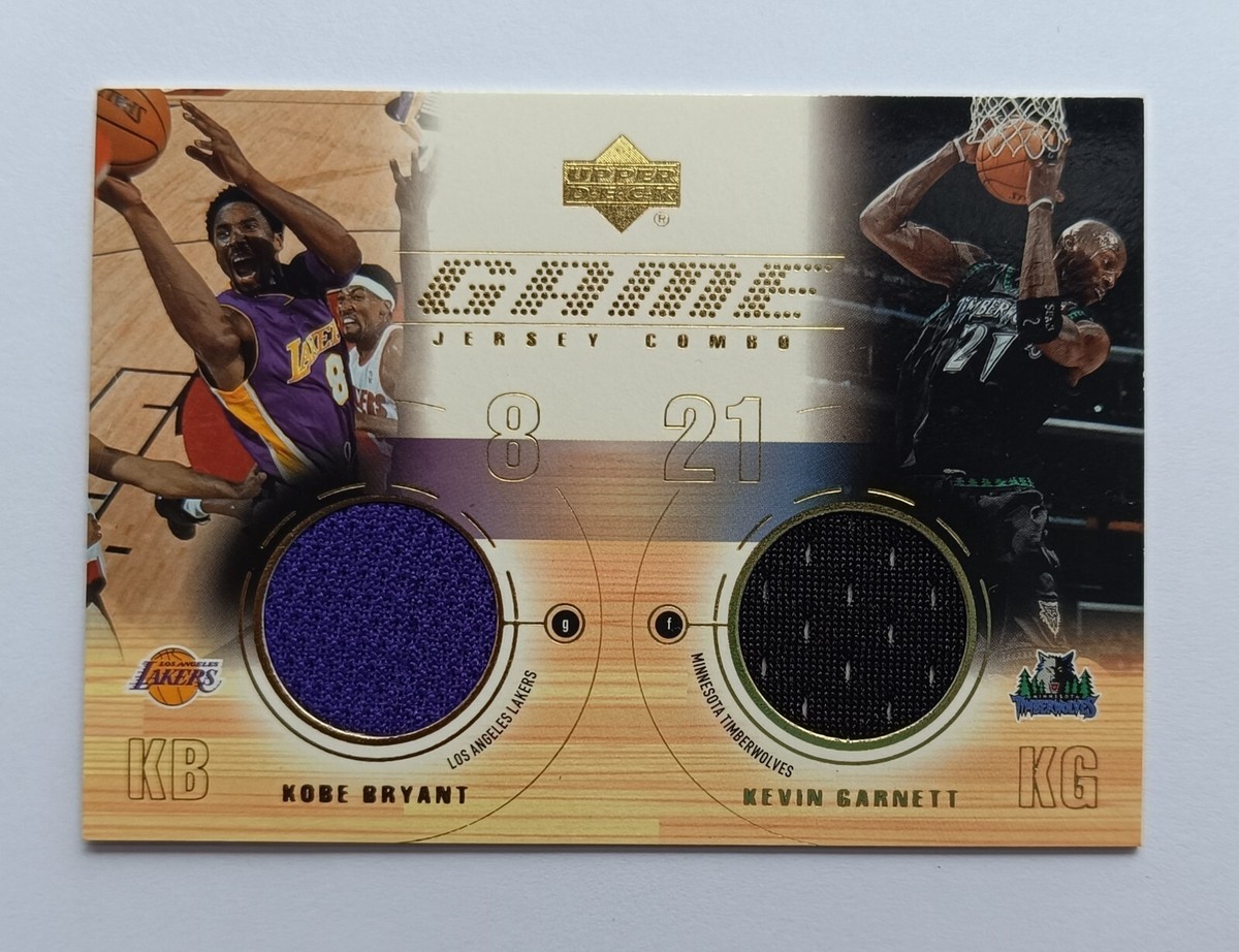 2001 Upper Deck Kobe Bryant Kevin Garnett Game Jersey Combo | eBay