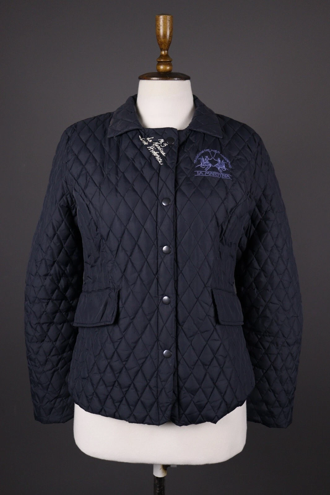 COACH LA MARTINA SADDLERRY giacca da allenatore trapuntata blu taglia 46