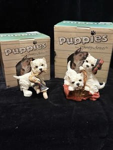 West Highland White Terriers From Puppies From Country Artists Figurines Lot