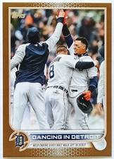 Dancing in Detroit 2022 Topps Update Series #US238 - Gold Parallel SP# 672/2022