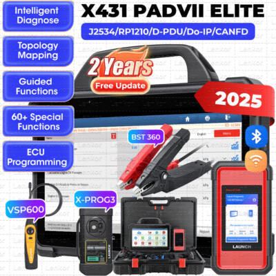 2025 LAUNCH X431 PAD VII ELITE PAD 7 Pro Car Diagnostic Scanner Key Programming