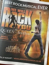 We Will Rock You Queen Musical Live Ben Elton B Edwards News Advert Poster 14x11