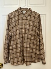 J crew Factory Tan Black White Soft Flannel S...