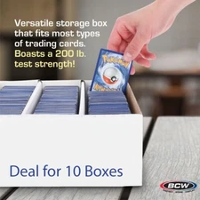 10 BCW 3200 Card Monster Shoe Box For Baseball / Gaming / NGC Coin Slabs Storage