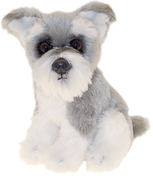 6.5"" Schnauzer teddy SCHNAUZERS plush toy dog soft toys dogs teddies animals