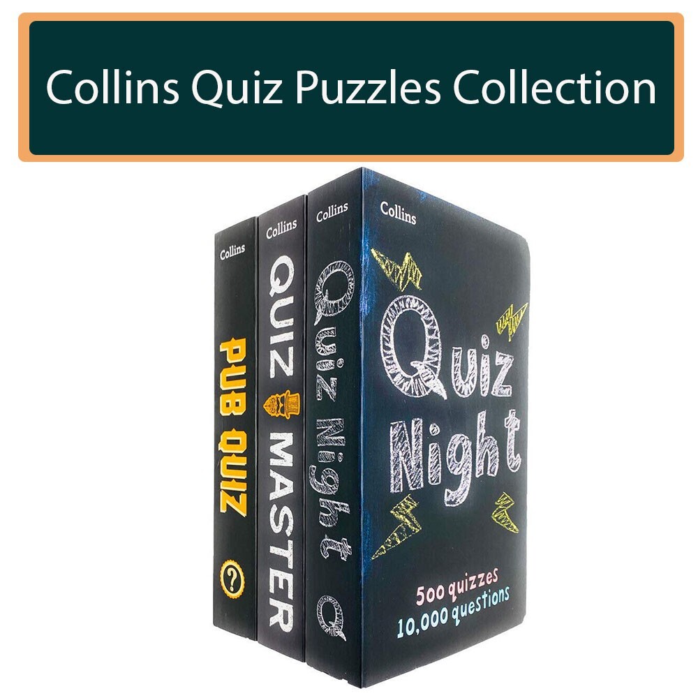 Collins Quiz Puzzles Collection 3 Books Set Collins Quiz Night, Quiz Master