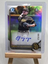 2022 Bowman Chrome Victor Lizarraga Refractor Auto /499 - Padres