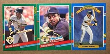 Barry Bonds 1991 Donruss Base, Award Winner & Diamond Kings Baseball Cards.