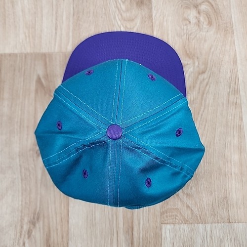 Charlotte Hornets NBA Adidas Snapback Hat Cap Hardwood Classics Teal Purple - Picture 4 of 16