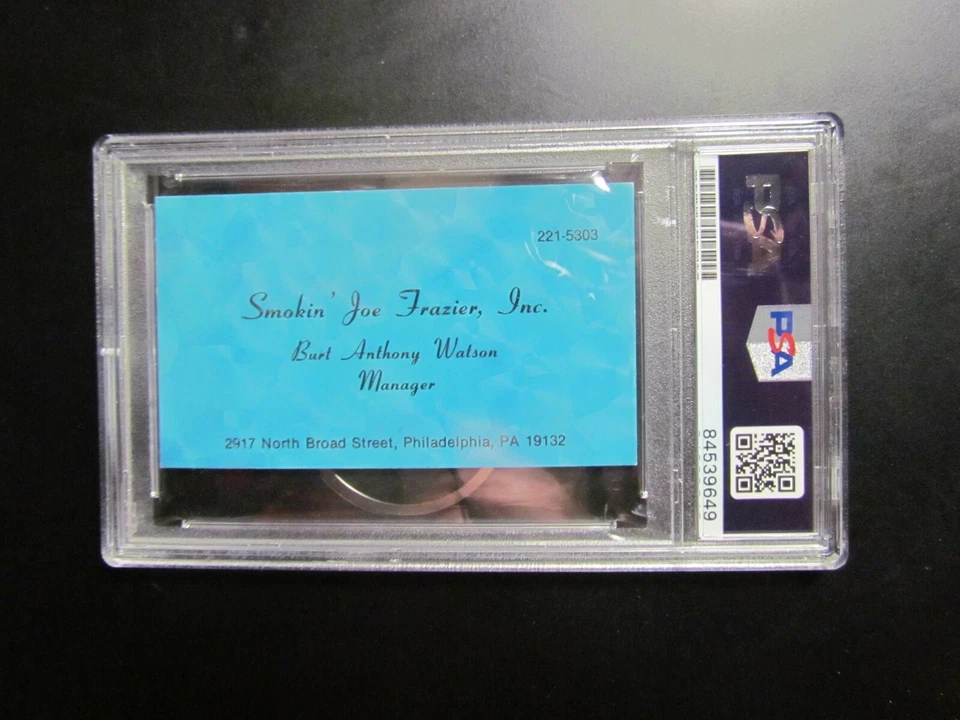 Joe Frazier Signed Business Card PSA Encapsulated 2 - Image 3 of 3