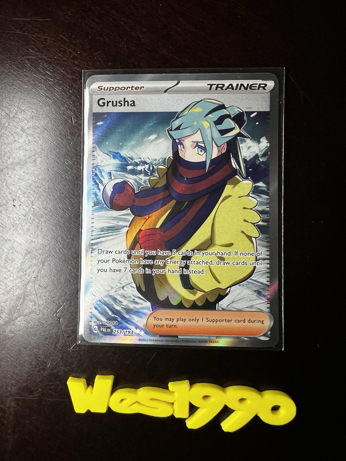 Pokemon TCG Paldea Evolved Holo NM Full Art Trainer Grusha 253/193 🔥