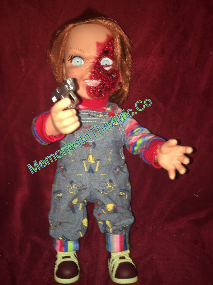 SF・ファンタジー・ホラー MEZCO CHILD'S PLAY 3 PIZZA FACE CHUCKY Mezco Childs Play 3 Talking Pizza Face Chucky Doll Action