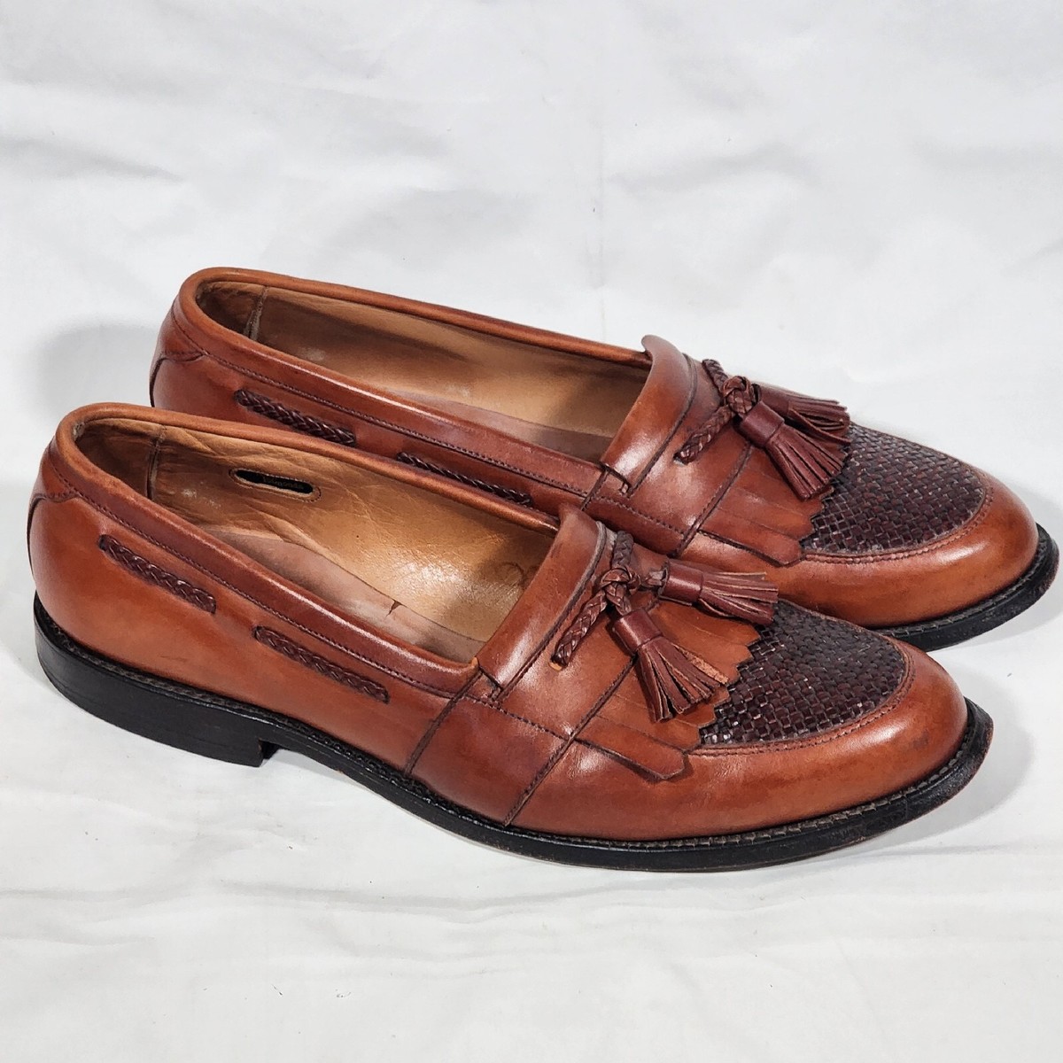 Allen Edmonds Cody Chili Tassel Loafer Size 13 Brown Leather Dress Shoe Made USA Allen Edmonds Cody Size 12 B Chili Brown Leather Loafer Made  main image 4