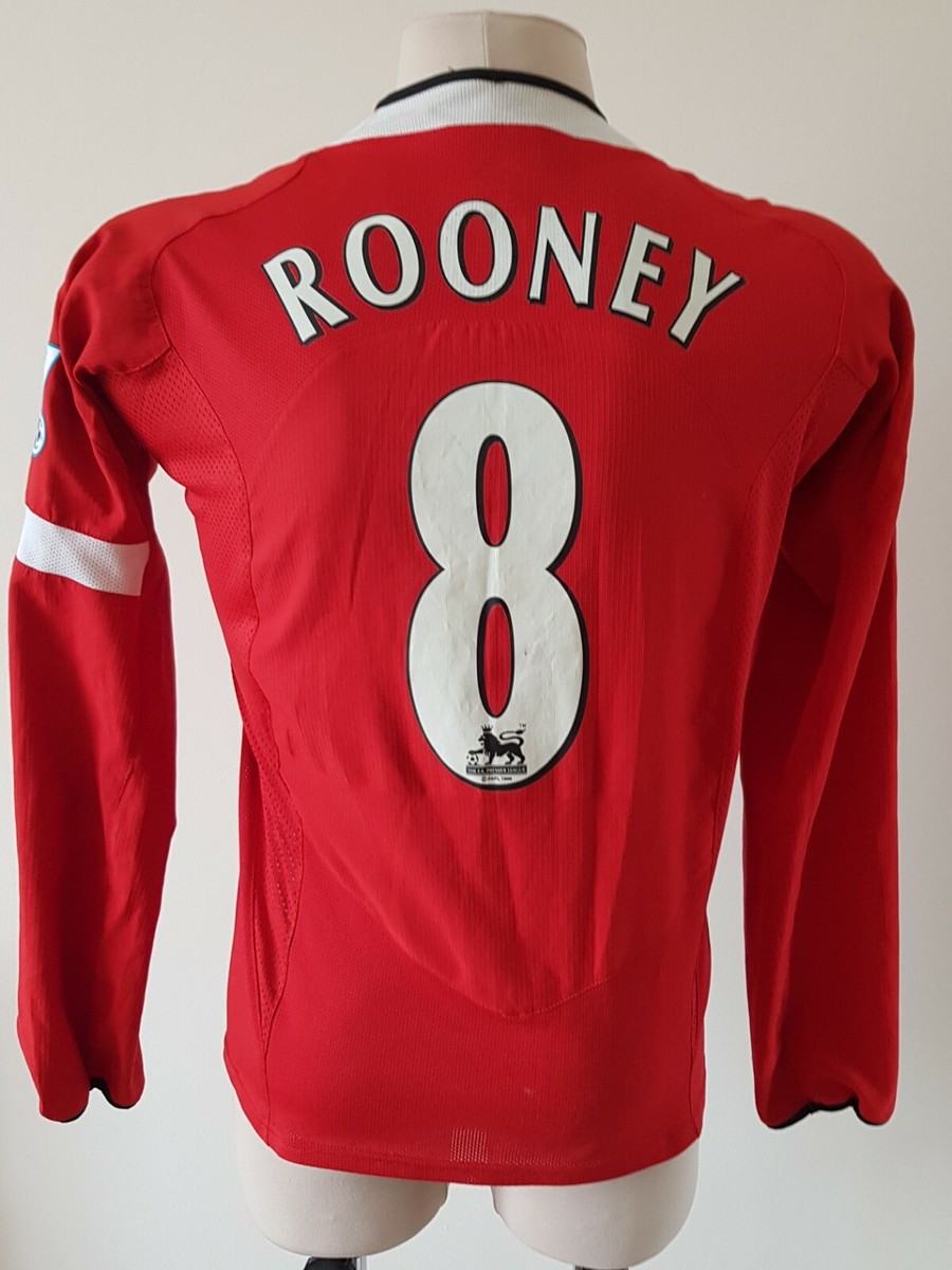 【Nike 正規品】マンチェスターユナイテッド 2006 ROONEY 8 M Manchester United 2004 - 2006 Home football Nike long sleeve