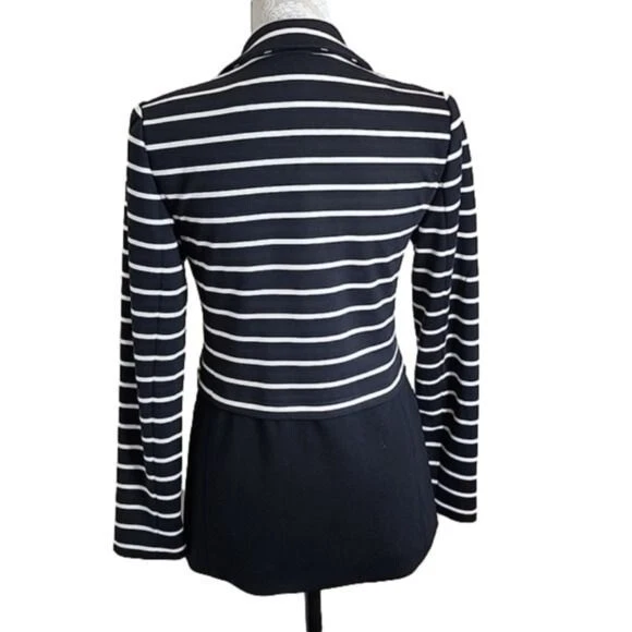 Grace элементы Blazer зубчатый воротник черный и белый в полоску новый с Ярлыками женская 4 - Изображение 3 из 4