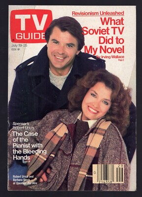 COVERS ONLY ~ 1986 TV GUIDE SPENSER FOR HIRE ROBERT URICH & BARBARA STOCK