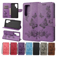 Fr Samsung S24 S25 A13 A53 A54 A73 Shockproof Butterfly Leather Flip Wallet Case
