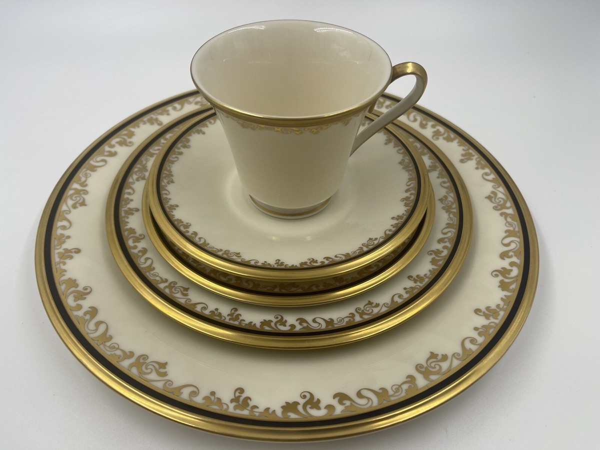 Vintage Lenox Bone China ECLIPSE ~ 5 Piece Place Setting - Gently