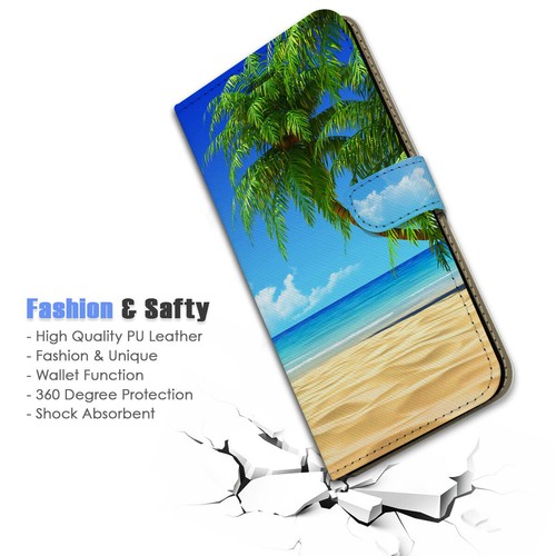 ( For Samsung S24 Ultra ) Wallet Flip Case Cover AJ23859 Beach Sea Sky - Photo 3 sur 7