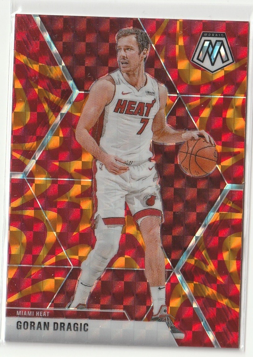 2019-20 Panini Mosaic Goran Dragic #160 REACTIVE ORANGE PRIZM Color Match Heat