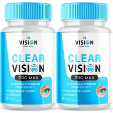 Clear Vision Pro Max Support Healthy Vision & Enhance Eye Function (2 Pack)
