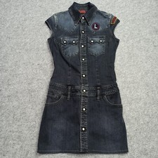 Y2K Levis Red-Tab Jeans ROBE XS Perle Snap Patchs Haight-Ashbury Scooter Courir