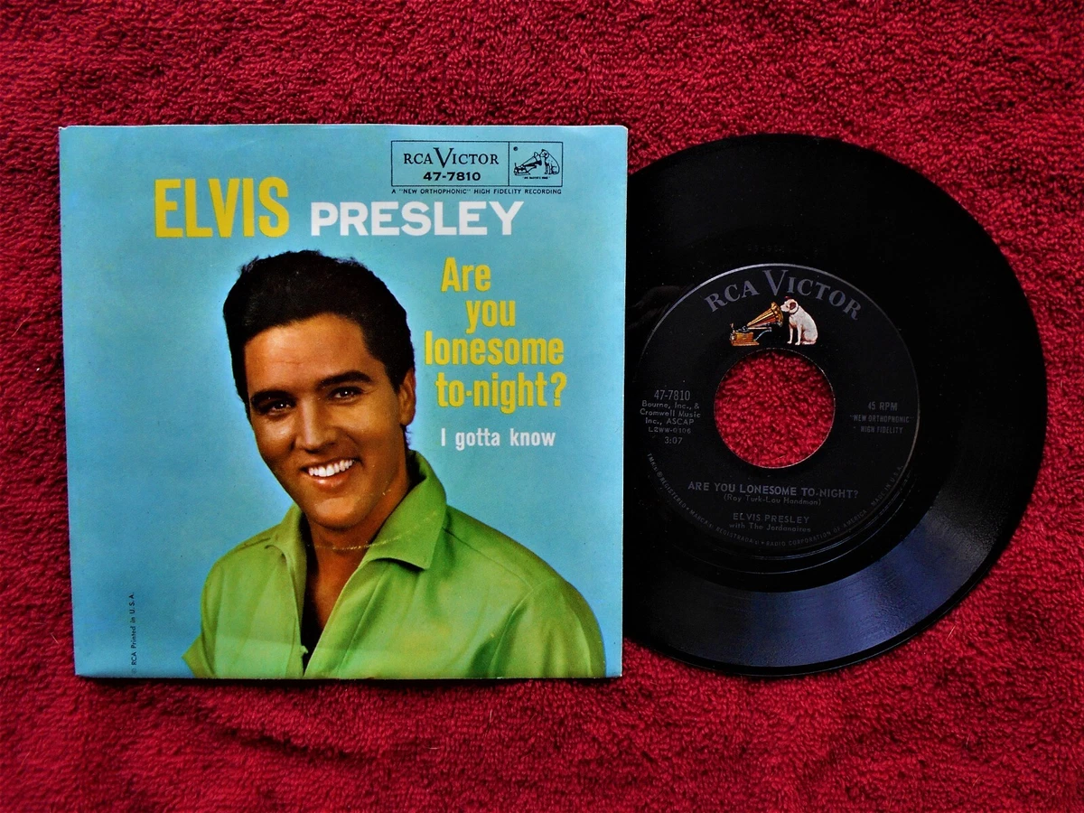 ELVIS PRESLEY ARE YOU LONESOME TONIGHT 45 & PICTURE SLEEVE | eBay