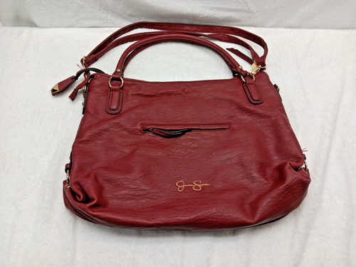 NWT Jessica Simpson Camile Crossbody Bag Port Wine Gun Metal Toned Beads