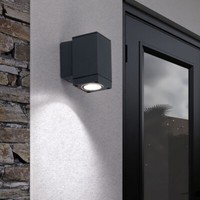 Glas Leuchte Alu Wand Strahler AußEn Lampe Terassen Garten Beleuchtung Down