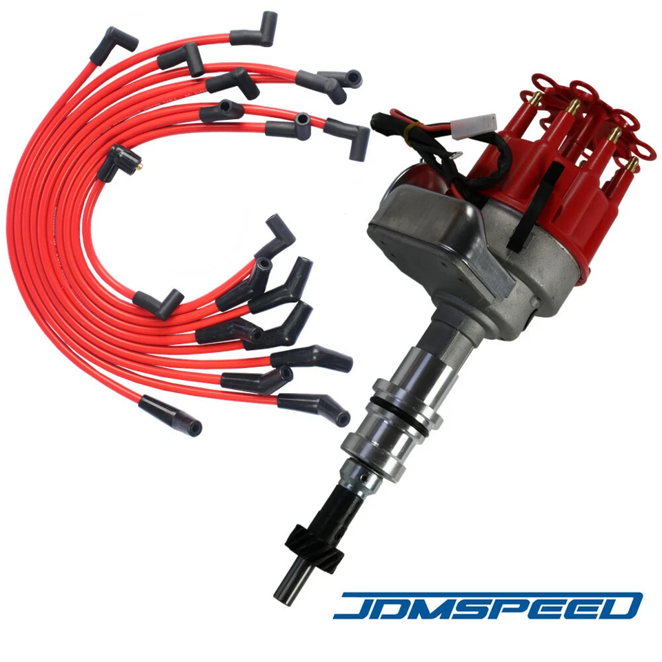 JDMSPEED ROJO Tapa HEI Distribuidor y CABLES ENCHUFABLES Para FORD 289-302 BLOQUE PEQUEÑO Foto 2 de 4