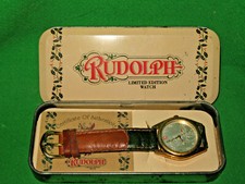 1993 RUDOLPH THE RED NOSED REINDEER LIMITED EDITION WRIST WATCH With Tin