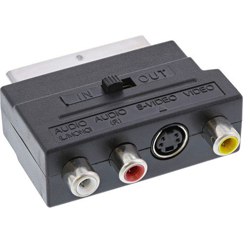 10 x Scart Adapter Scart IN & OUT zu 3x Cinch Buchse 4pol & 1x S-VHS Buchse IY
