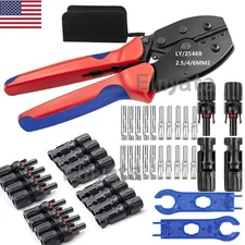 Solar Crimping Tool Set For MC Connector AWG14-10 Panel PV Cable Crimper Pliers