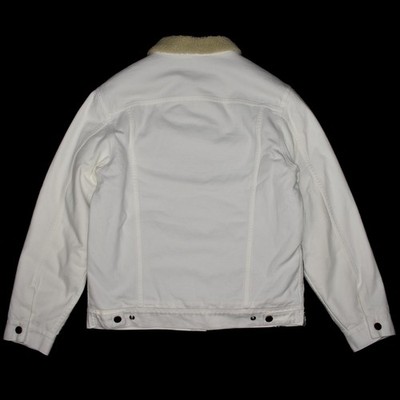 NWT $1200 Maison Margiela MM6 White Painted Denim Trucker Jacket