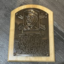 Hank Aaron Hall of Fame Plaque Questech Metal 12x9 Replica Atlanta Braves