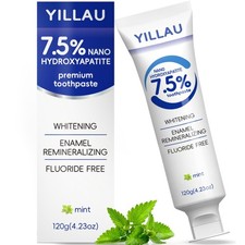 Hydroxyapatite Toothpaste, Nano Hydroxy 7.5 , Fluoride Free, for Sensitive Teeth