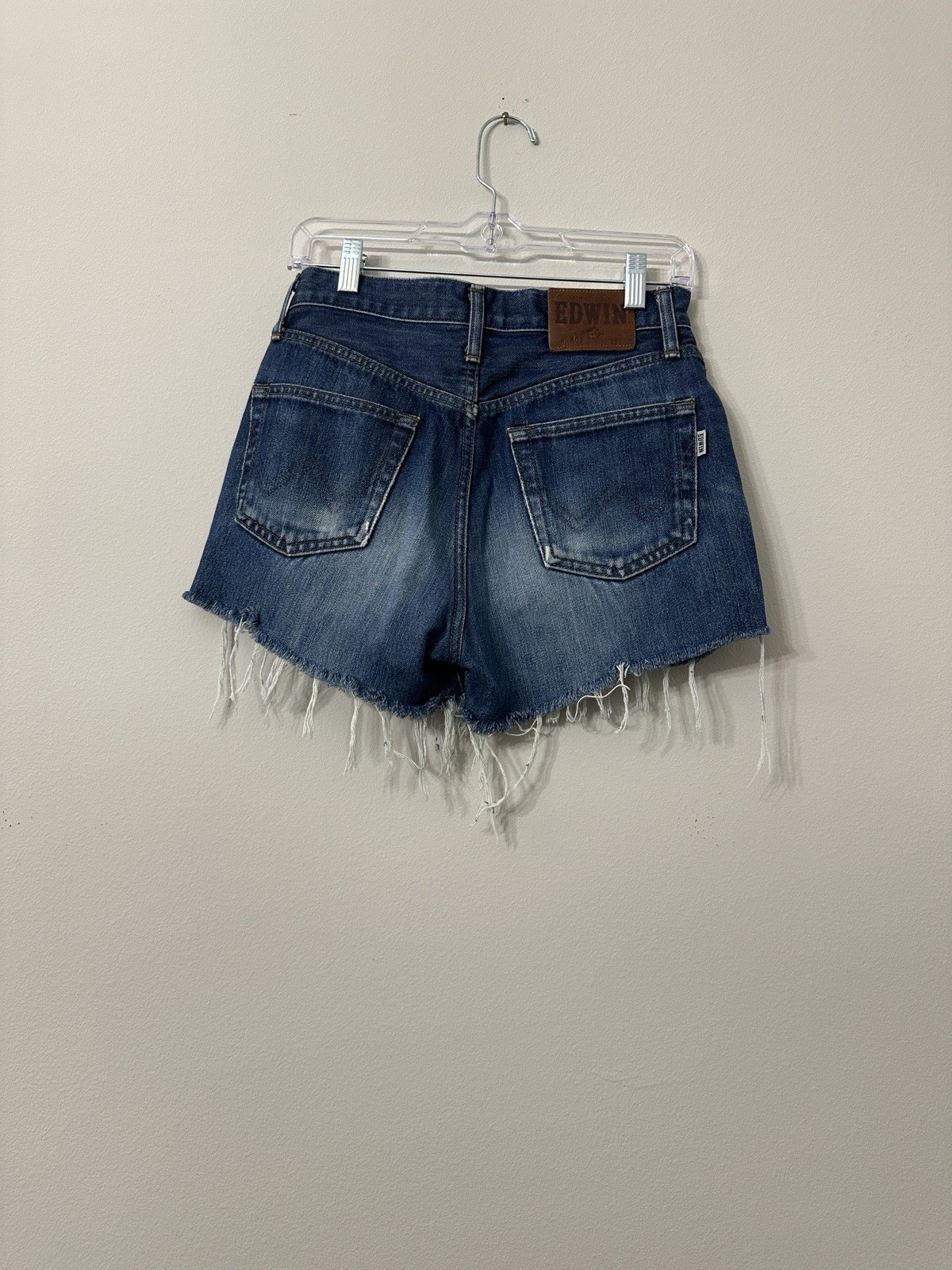 EDWIN International Basic 403 Cut Off Denim Short… - image 5