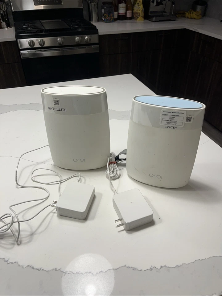 Netgear Orbi RBR50 Router & RBS50 Satellite Wi-Fi Home Mesh System W/ Power Cbl - Image 2 of 4