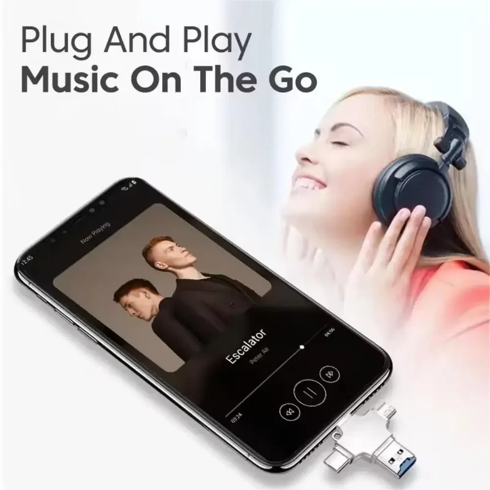 4 In 1 Memory Micro SD Card Reader For IPhone ,Ipad Android Mac PC Camera Type C - Image 4 of 4