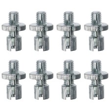 M8 Clutch Brake Cable Adjuster Nut Bolts, 8 PCS, Universal Silver, Motorcycle
