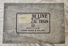 Marx 4045 Army Steam Loco Train With Marx Factory Set Box,Transformer,Track