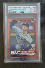 2024 TOPPS HOBBY RIP NIGHT RED #35 YOSHINOBU YAMAMOTO ROOKIE RC PSA 10