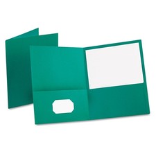 Oxford 57555 Twin-Pocket Folder, Embossed Letter 8.5 X 11 Inches , Teal