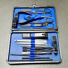 18-in-1 Stainless Steel Pedicure Manicure Set   Professional Grooming Kit