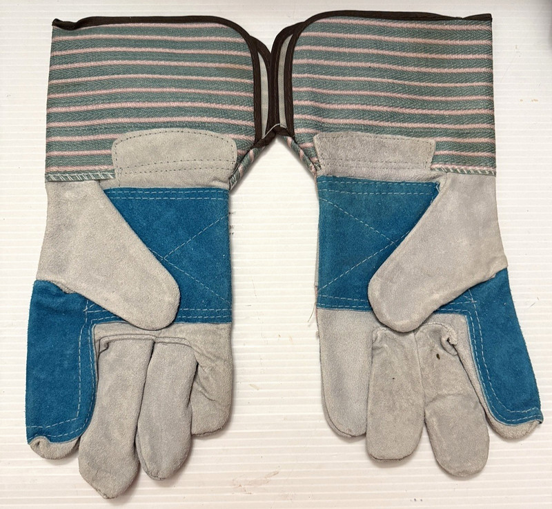 leather work glove gauntlet cuff winged thumb full finger